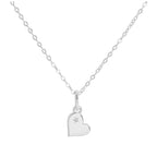 Sterlingsilber & Echt Diamant Herz Halskette