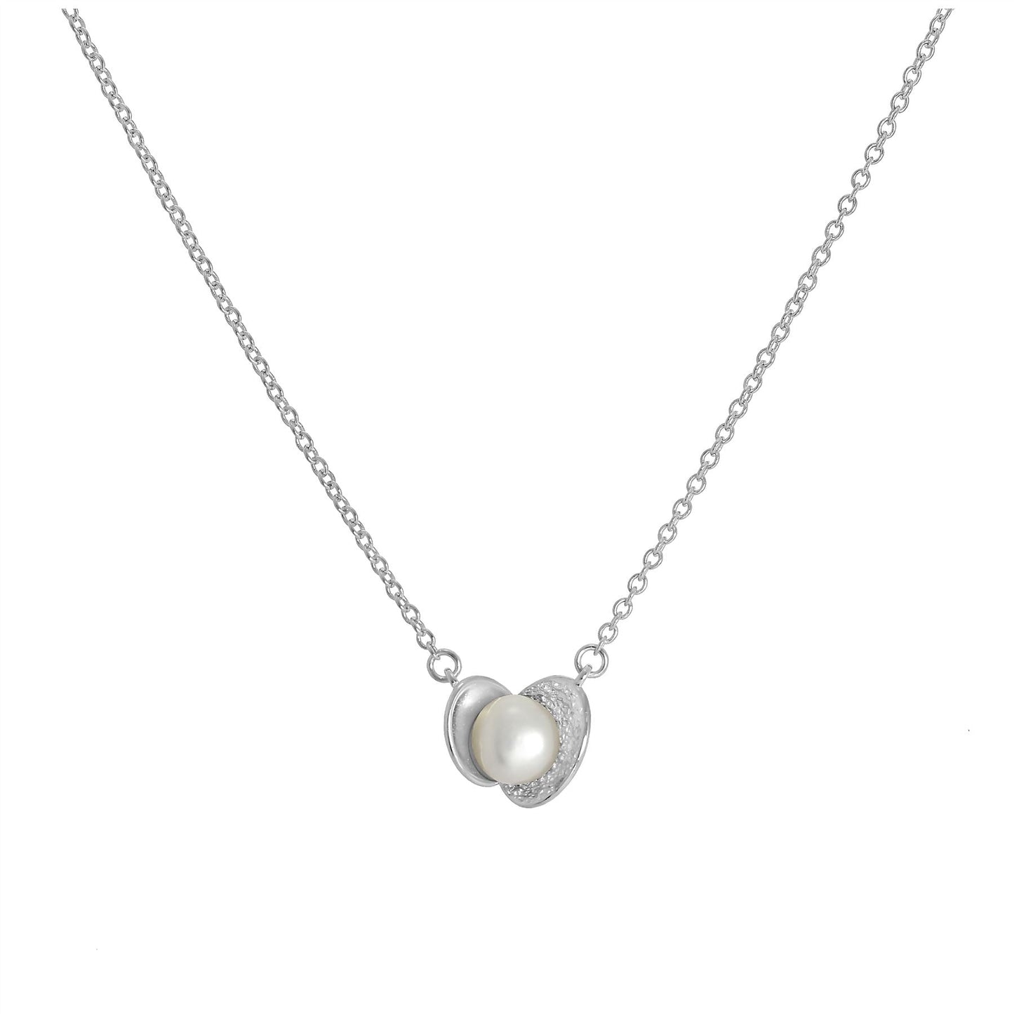 Halskette aus Sterlingsilber mit Zuchtperlen und 17-Zoll-Kette
