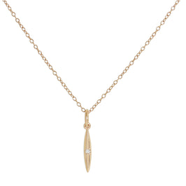 Halskette aus roségoldplattiertem Sterlingsilber mit echtem Diamant in Spike-Form