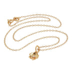 Blumen-Halskette aus rosévergoldetem Sterlingsilber mit echtem Diamant