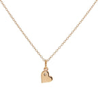 Rosévergoldet Sterlingsilber & Echt Diamant Herz Halskette