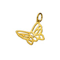 Offener Schmetterlings-Charm aus vergoldetem Sterlingsilber mit echtem Diamant