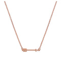 Rosévergoldet Sterlingsilber & Echt Diamant 120,5 cm Pfeil Halskette