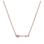 Rosévergoldet Sterlingsilber & Echt Diamant 120,5 cm Pfeil Halskette