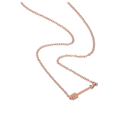 Rosévergoldet Sterlingsilber & Echt Diamant 120,5cm Pfeil Halskette
