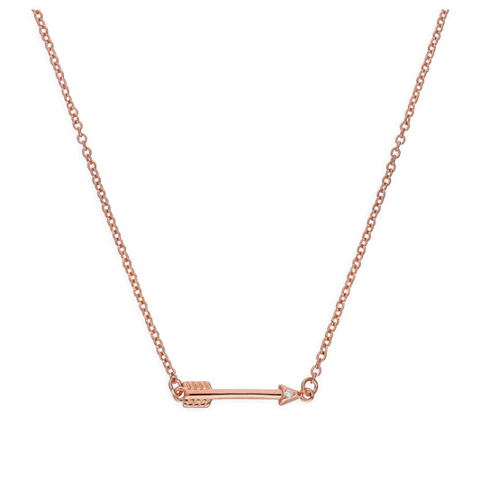 Rosévergoldet Sterlingsilber & Echt Diamant 120,5cm Pfeil Halskette