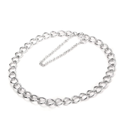 Sterling Silber Light Curb Chain Charm-Armband