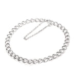 Sterlingsilber Light Curb Chain Charm-Armband