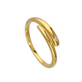 Verstellbarer Ring aus vergoldetem Sterlingsilber mit Wirbel-Design und echtem Diamant
