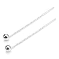 Sterlingsilber 4 mm Kugel Durchzieher Ohrringe