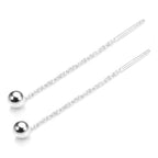 Sterlingsilber 4 mm Kugel Durchzieher Ohrringe