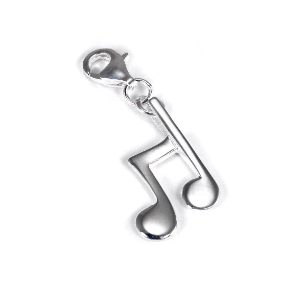 Clip-Charm aus Sterlingsilber mit Musiknote