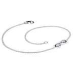 Sterlingsilber Fein Belcher Kette Unendlichkeitsschleife Fußkette