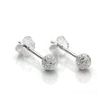 Sterlingsilber 4 mm Matt Kugel Ohrstecker