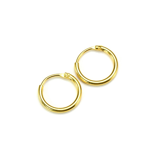 Vergoldete Sterlingsilber Ohrringe - 8 mm - 35 mm
