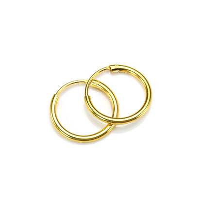 Vergoldete Sterling Silber Ohrringe - 8mm - 35mm