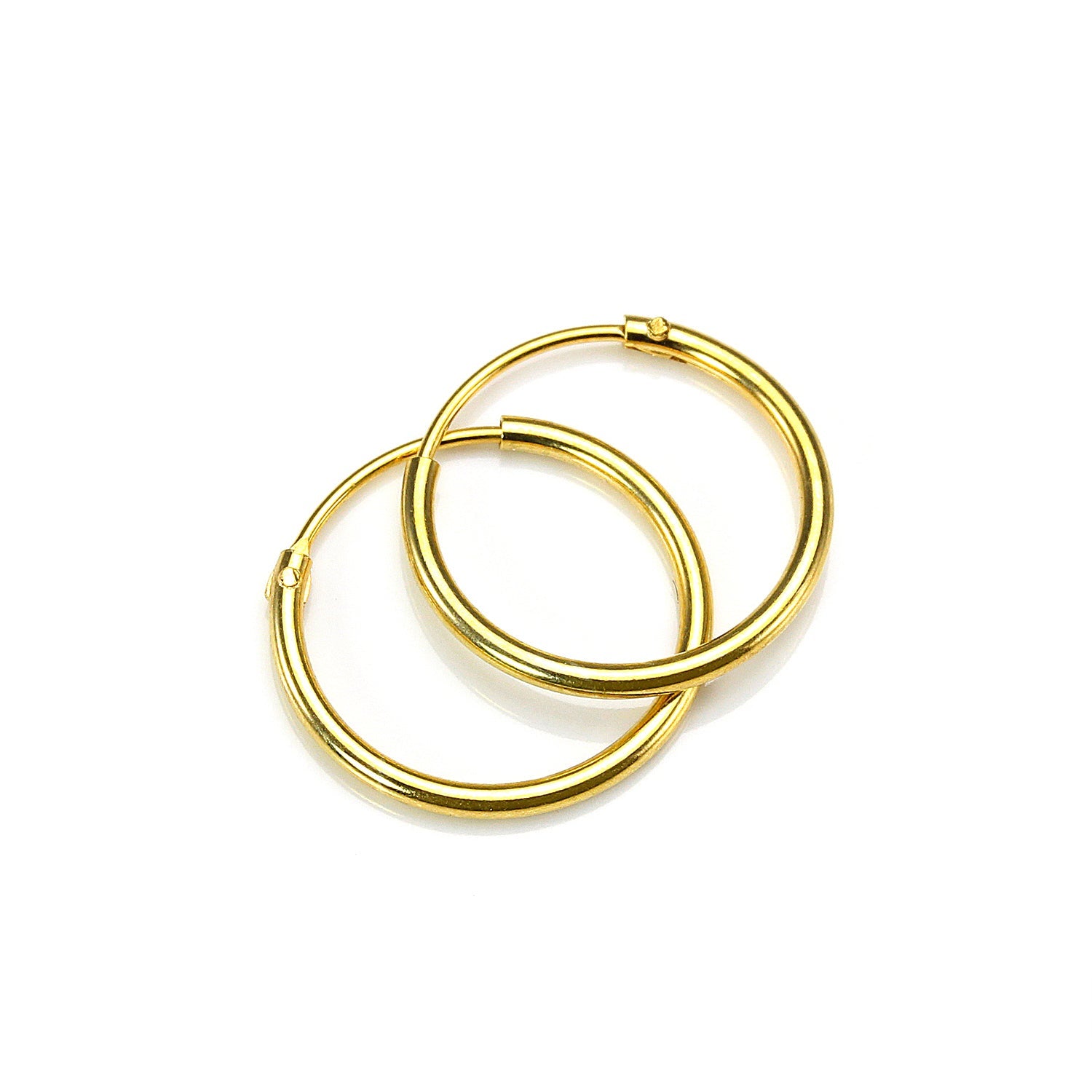 Vergoldete Sterlingsilber Ohrringe - 8 mm - 35 mm