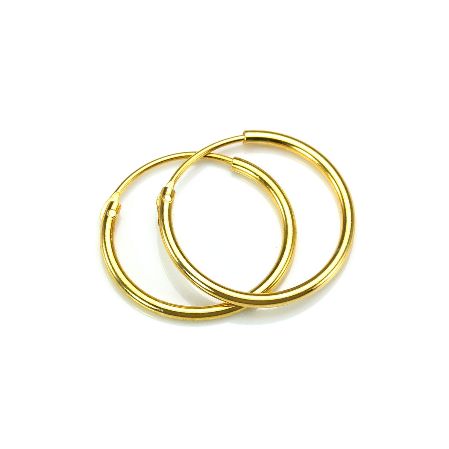 Vergoldete Sterlingsilber Ohrringe - 8 mm - 35 mm