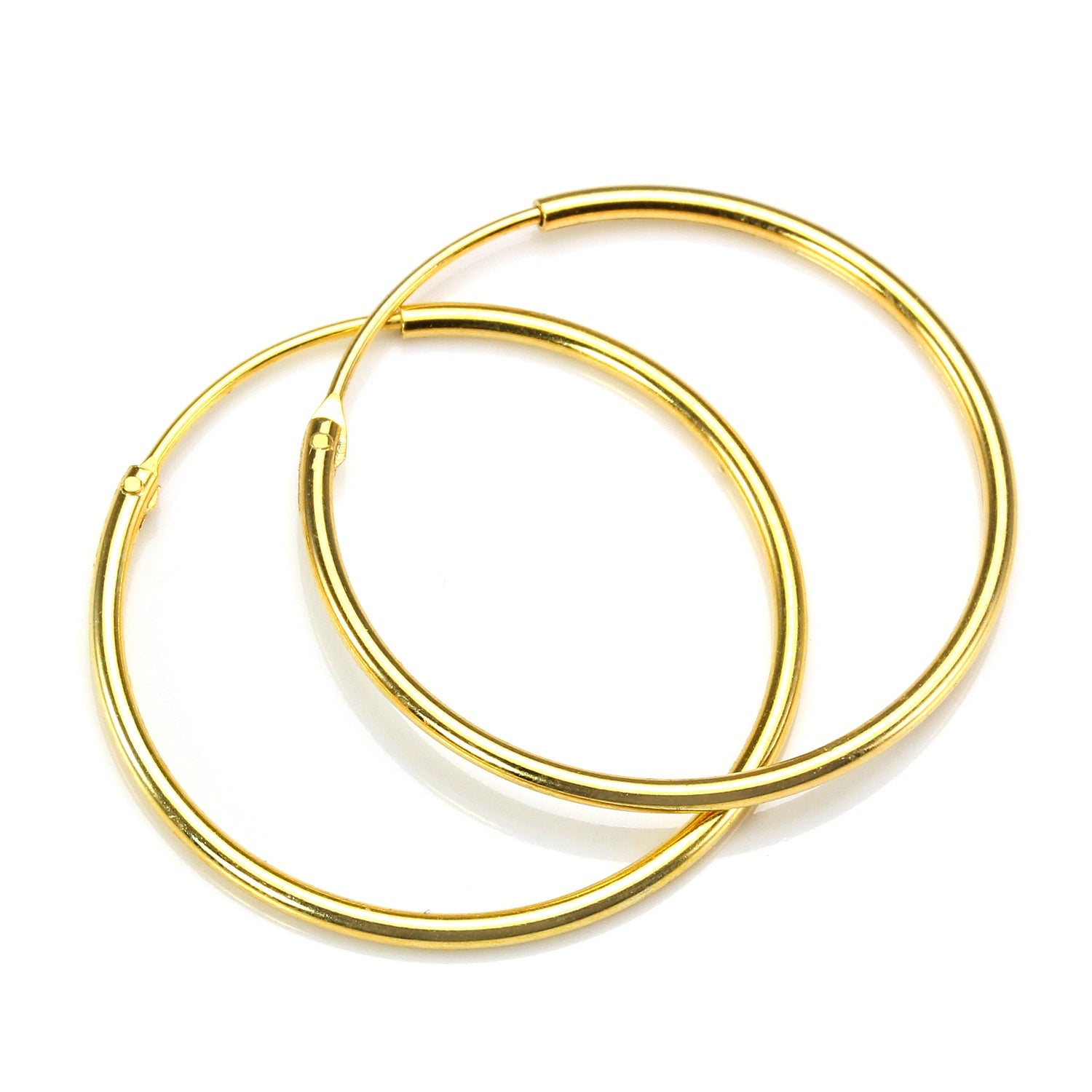 Vergoldete Sterlingsilber Ohrringe - 8 mm - 35 mm