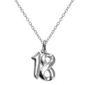 Sterlingsilber 18. Geburtstag Zahl Anhänger Halskette 35,5 - 56 cm