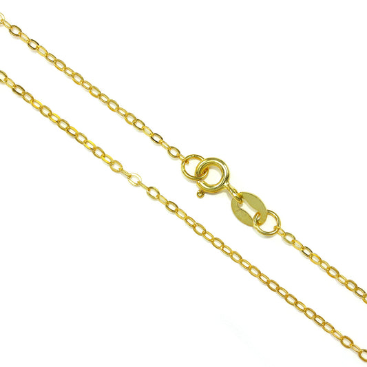 Vergoldete Sterling Silber Feine Trace Kette