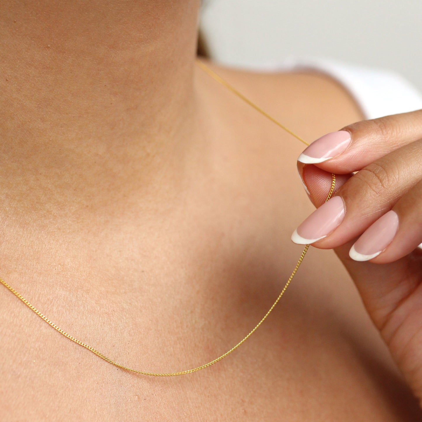 Vergoldete Sterling Silber Feine Diamantschliff Panzerkette