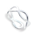 Sterlingsilber Verstellbar Unendlichkeitsschleife Midi Ring