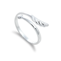 Sterlingsilber Herz & Pfeil Verstellbar Midi Ring