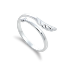 Sterlingsilber Herz & Pfeil Verstellbar Midi Ring