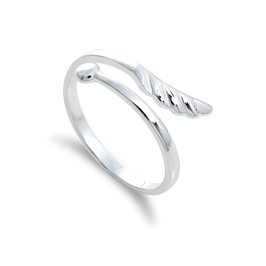 Sterlingsilber Herz & Pfeil Verstellbar Midi Ring
