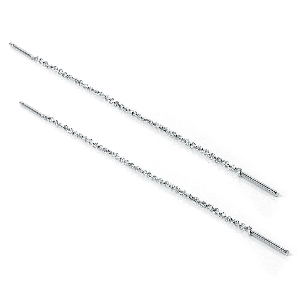 Sterlingsilber 12 mm Stange Einfädel Durchzieher Belcher Kette Ohrringe