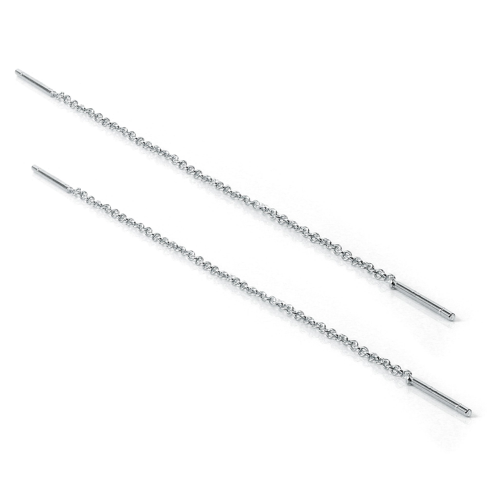Sterlingsilber 12 mm Stange Einfädel Durchzieher Belcher Kette Ohrringe