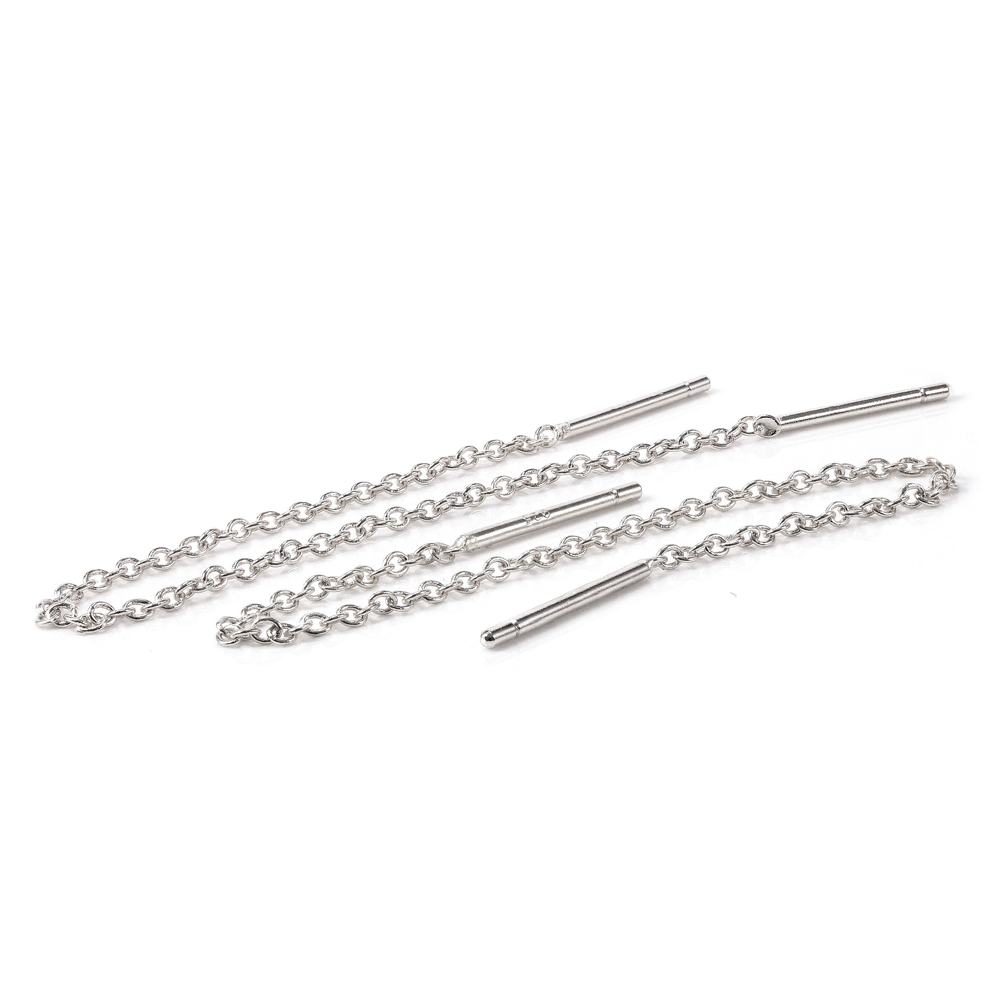 Sterlingsilber 12 mm Stange Einfädel Durchzieher Belcher Kette Ohrringe