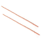 Rosévergoldet Sterlingsilber 12 mm Stange Einfädel Durchzieher Ohrringe