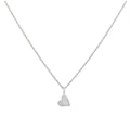 Halskette mit kleinem flachem Herzanhänger aus Sterlingsilber 14–22 Zoll