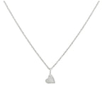 Halskette mit kleinem flachem Herzanhänger aus Sterlingsilber 14–22 Zoll