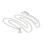 Halskette mit kleinem flachem Herzanhänger aus Sterlingsilber 14–22 Zoll