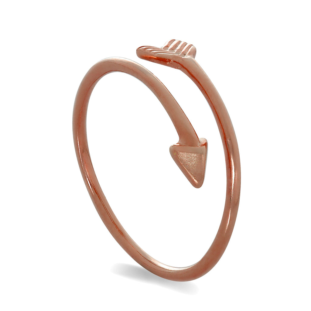 Rosévergoldet Sterlingsilber Pfeil Motiv Verstellbar Midi Zehenring