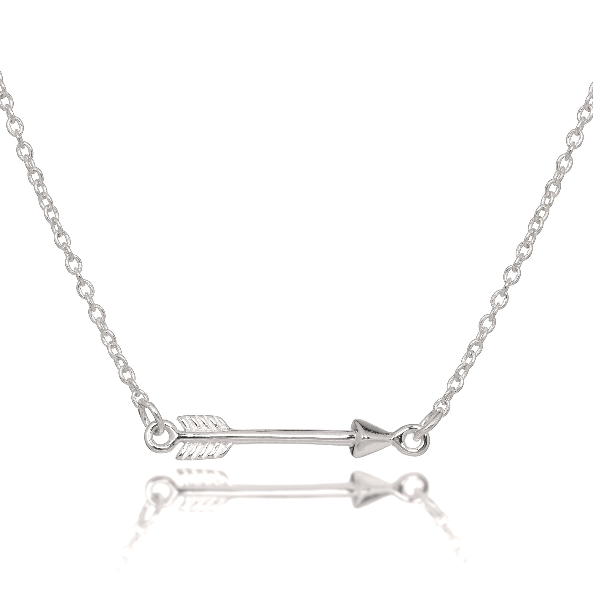 Sterlingsilber 40,5 cm Pfeil Halskette Kette
