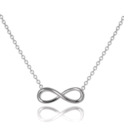Sterlingsilber Unendlichkeitsschleife Halskette 40,5 - 45,5cm Kette