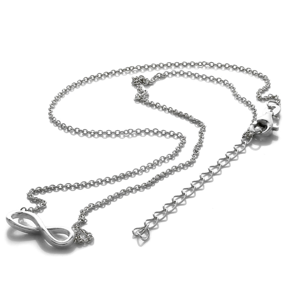 Sterlingsilber Unendlichkeitsschleife Halskette 40,5 - 45,5 cm Kette