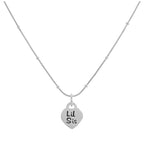 Anhänger aus Sterlingsilber mit kleiner Schwester und Herz, 16–24 Zoll