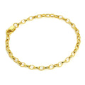 Vergoldet Sterlingsilber Belcher Kettte Armband - 18 cm