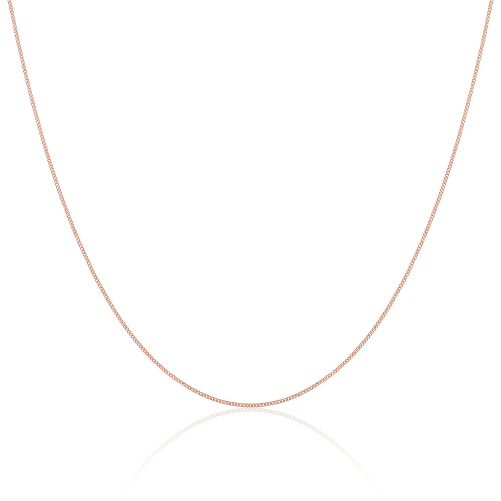 Roségold plattierte Sterlingsilber feine Diamantschliff-Panzerkette 14 - 32 Zoll