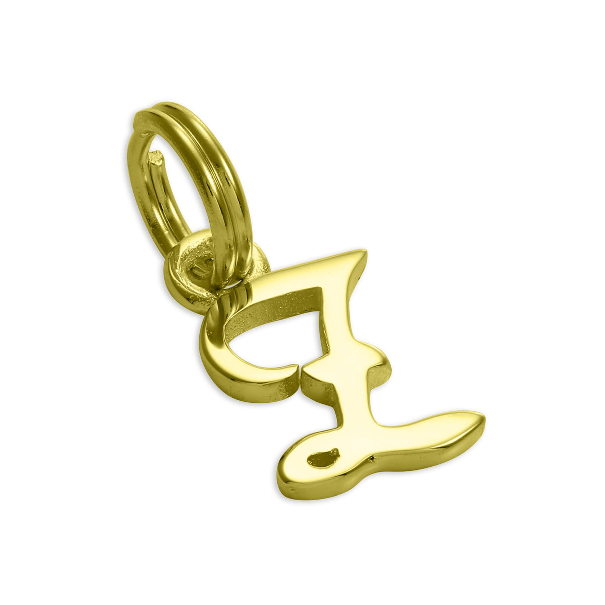 Buchstaben-Charm in Schreibschrift aus vergoldetem Sterlingsilber, A - Z
