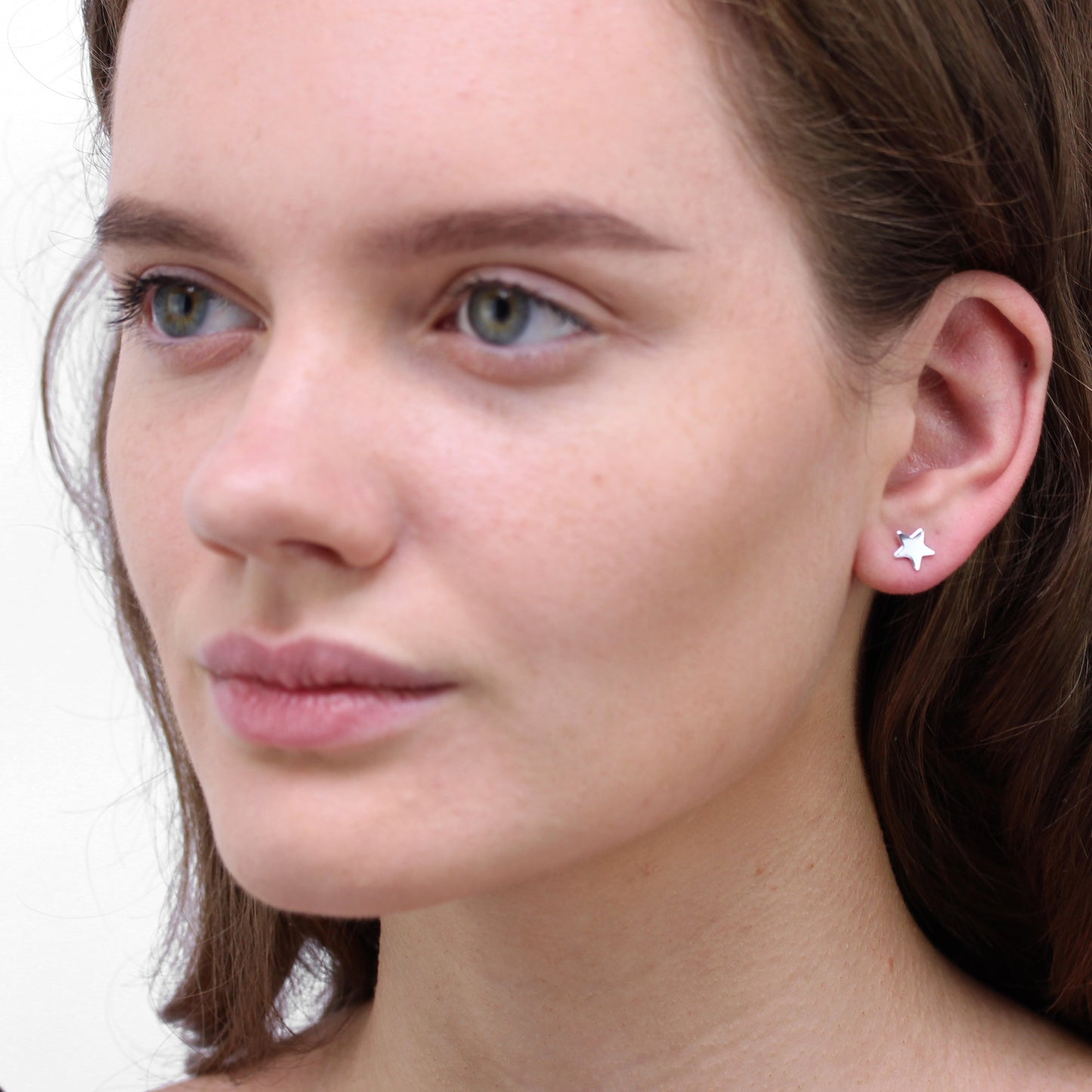 Sterlingsilber Stern Ohrstecker