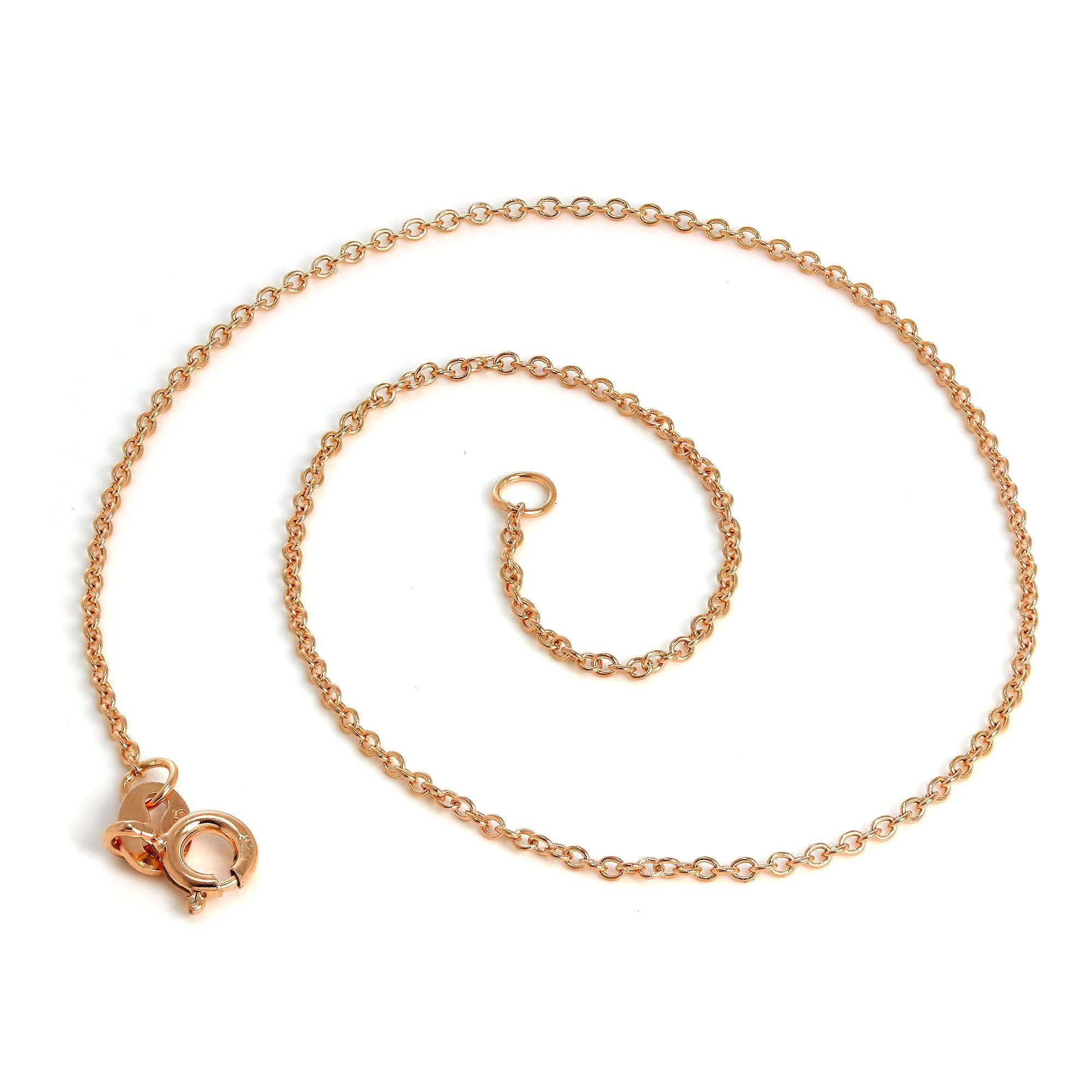 Rosévergoldet Sterlingsilber Spurenkette Fußkette