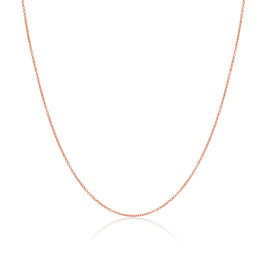 Roségold plattierte Sterlingsilber Trace-Kette 16 - 32 Zoll