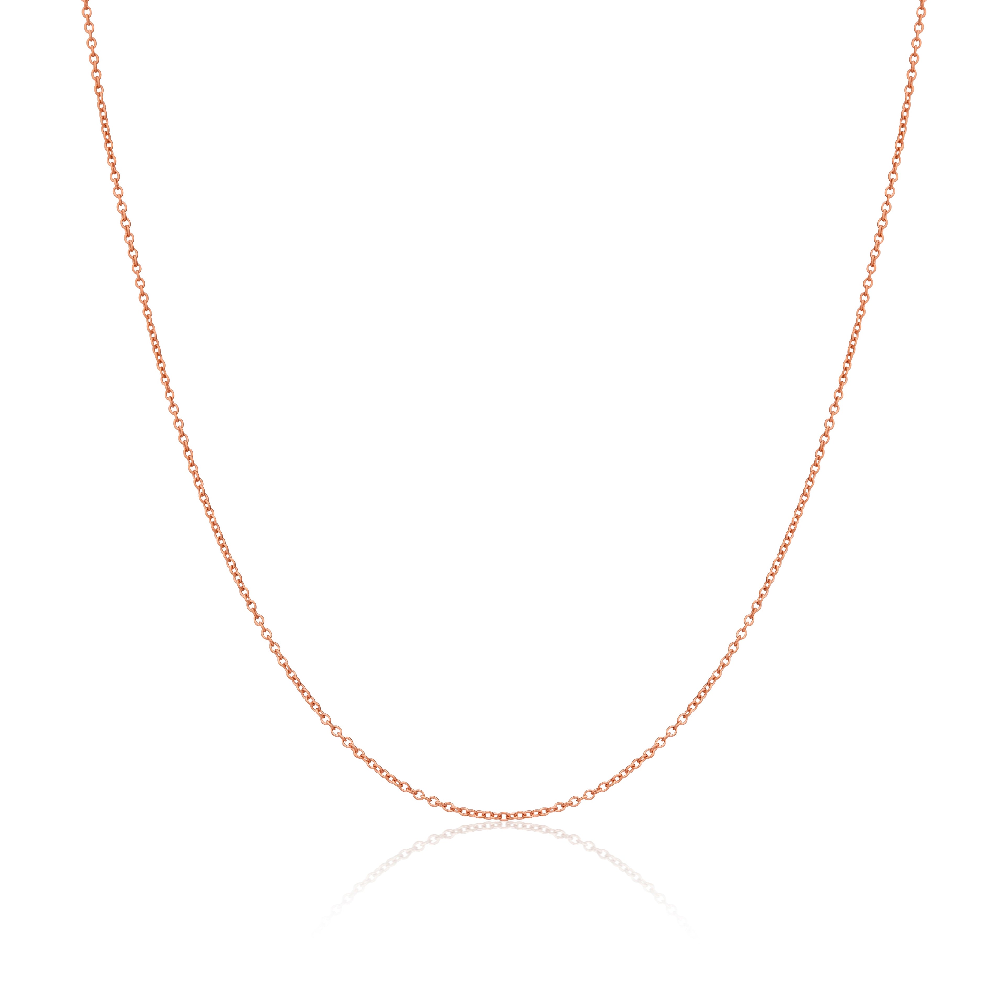 Roségold plattierte Sterlingsilber Trace-Kette 16 - 32 Zoll