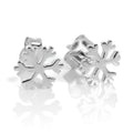 Sterlingsilber Schneeflocke Ohrstecker